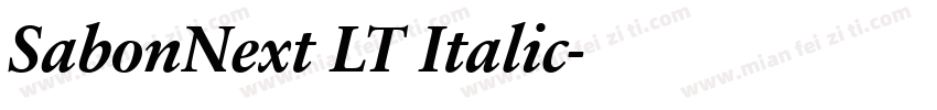 SabonNext LT Italic字体转换